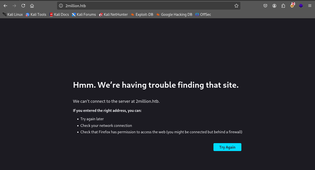 error navegador